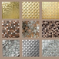 Metal mosaic tile 3d model