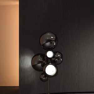 Black floor lamp 3d model