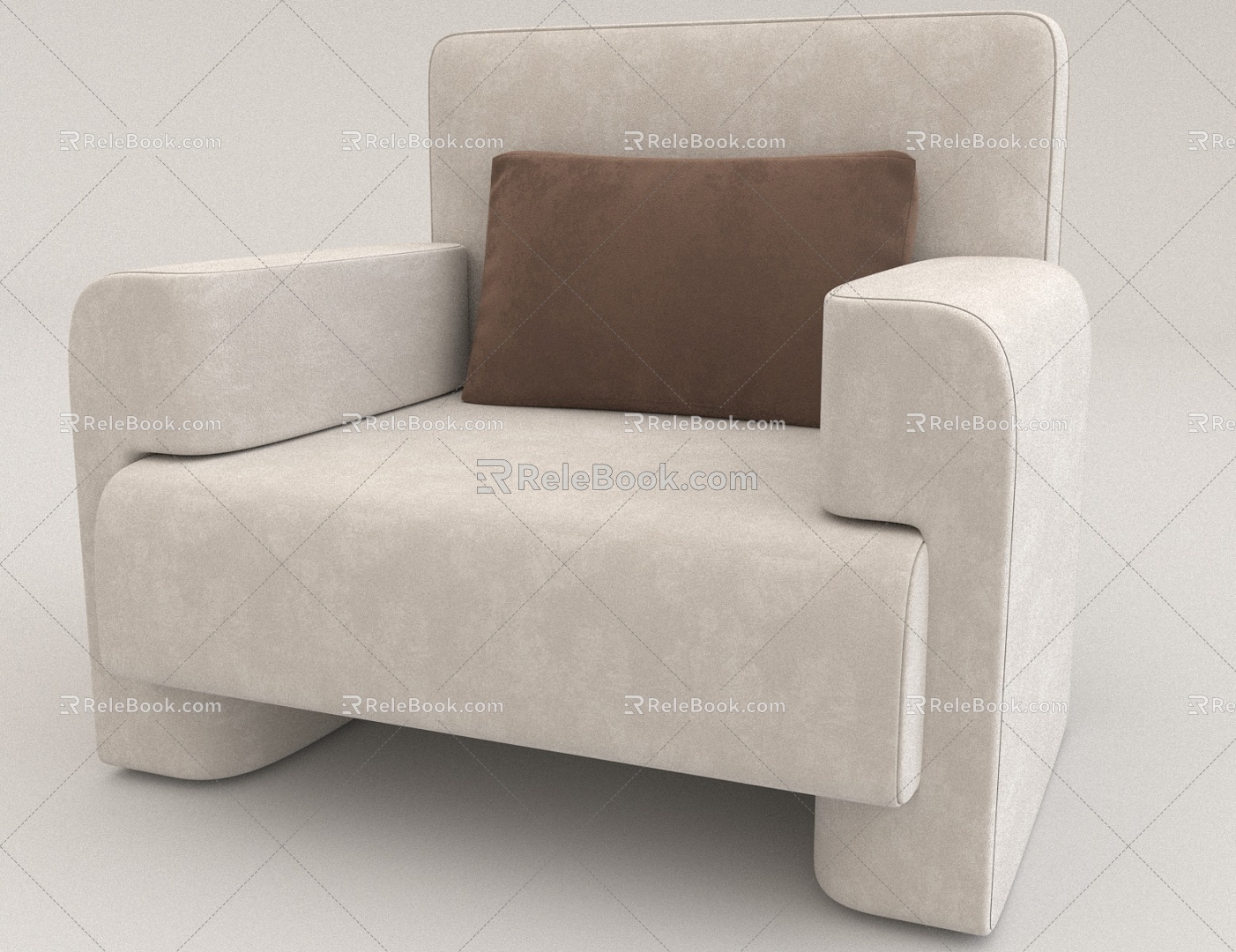 Leisure Chair Backrest Chair Single Sofa 3d model