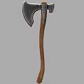 Sturdy Handcrafted Axe With Metal Head And Wooden Handle For Traditional Weapons