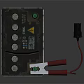 Reliable Car Battery Household Appliance With Green Black Buttons And Red Cable