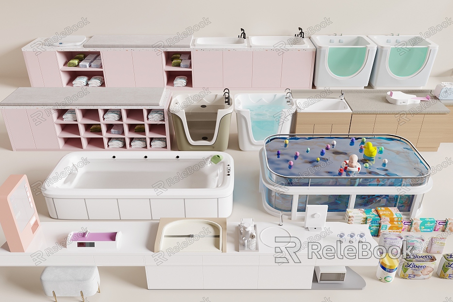 Modern Maternal and Baby Store Maternal and Infant Supplies Baby Bathtub Children's Swimming Pool Yuezi Center Supplies model