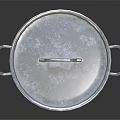 Shiny Stainless Steel Cooking Pot With Lid And Two Side Handles