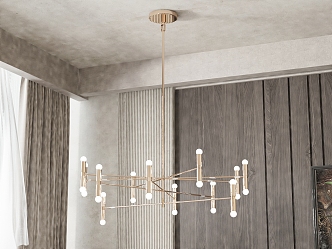 Metal chandelier 3d model