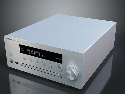 Denon Modern Electronic Network Audio Player With Silver Design And Control Buttons 3d model