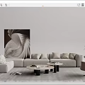 Modern Sofa Coffee Table Combination Multiplayer Sofa Coffee Table Combination 3d model