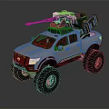 Self-made armed car modified car modified car chariot doomsday car self-made car self-made car modified car 3d model