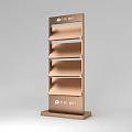 Modern Metal Display Shelf With Multiple Layers For Retail Product Showcase