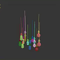 Modern Hanging Decorative Light Fixtures With Various Shapes And Reflective Surfaces