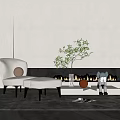 Modern Minotti Single Sofa 3d model