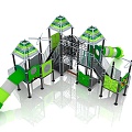 Outdoor Combination Slide Children's Slide Slide Combination Slide Outdoor Little Doctor Amusement Equipment 3d model