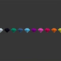 Colorful Geometric Decorative Ornament Set With Various Colors For Home