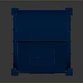 Blue Mailbox With USPS Logo Metal Construction Standing Design Front Opening Slot And Stable Base