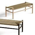 Japanese-style Bench Rope Bench 3d model