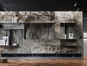 Modern background wall TV background wall stone background wall rock background wall cultural stone background wall stone wall 3d model