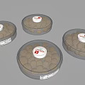 Fresh Melon Seeds In Transparent Container With White Lid And Label