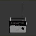 Vintage Classic Radio Receiver With Telescopic Antenna And Retro Design Features