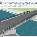 Garden Landscape Design Featuring Bridge With Railing Over Water Body And Lane
