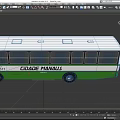 Green and White Urban Bus with Cidade Manaus Livery for Public Transport