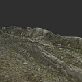 Micro Terrain Rocky Surface With Layered Rock Formations And Natural Texture