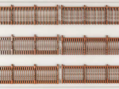 Various Stylish Railing Designs For Decoration 3d model