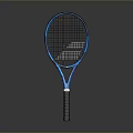 Blue Tennis Racket With Ergonomic Grip And Durable String Design 3d model