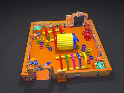 Modern Amusement Equipment Playground 3d model