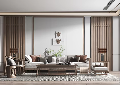 New Chinese Living Room 3d model