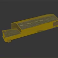 Industrial Warehouse Style Building Structure With Gray Roof Brown Wall And Attached Small Section