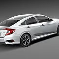 Silver Honda Civic Sedan With Modern Sleek Design And Aerodynamic Exterior