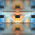 Modern Dynamic Colorful Background Wall With Display Screens And Gradient Colors
