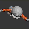 Worker European worker mechanic builder repairman miner digger modern figure 3d model