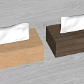 Wooden Tissue Boxes Two Different Colors Light And Dark For Home Daily Use
