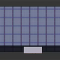 Cozy Office Interior Design With Blue Plaid Walls Bulletin Board Wooden Counter Telephone And Bookshelf