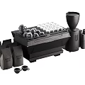 Modern Daily Use Coffee Household Appliances With Grinder Machine Cups And Bean Bags