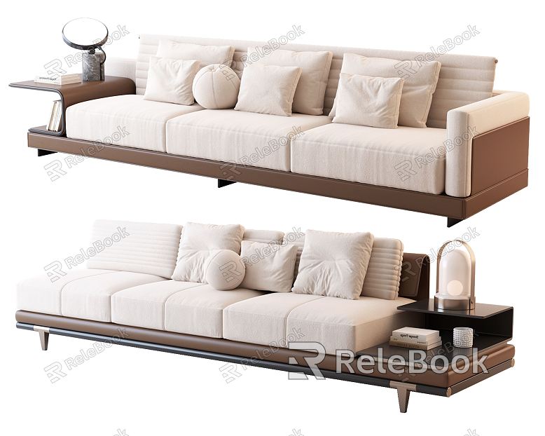 Modern three-seat sofa multiplayer sofa model