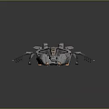 Modern fighter sci-fighter sci-fighter space fighter 3d model