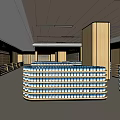 Neatly Arranged Retail Store Interior With Shelves Displaying Stacked Products