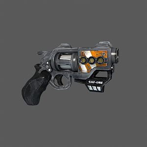 modern gun sci-fi pistol 3d model