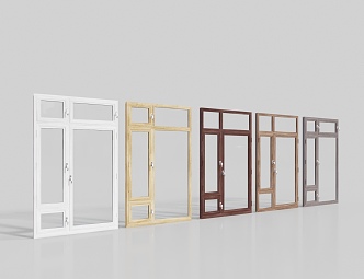 631 aluminum alloy windows solid wood windows 3d model