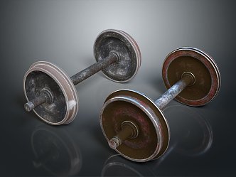 Dumbbell barbell weightlifting iron barbell sports equipment sports equipment 3d model