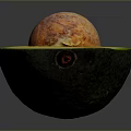 Fresh Halved Avocado With Green Skin Yellow Flesh And Brown Seed