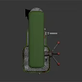 Green Metal Workbench With Drill Press And Stable Surface Design