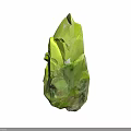 Natural Green Crystal Stone Material with Pointed Shape Transparent Texture and Smooth Surface 3d model