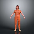 Orange Jumpsuit And Beige Shoes Comfortable Stylish Casual Wear For Daily Use
