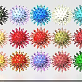 Colorful Decorative Ornament Set With Multicolored Designs For Home Interior Decoration