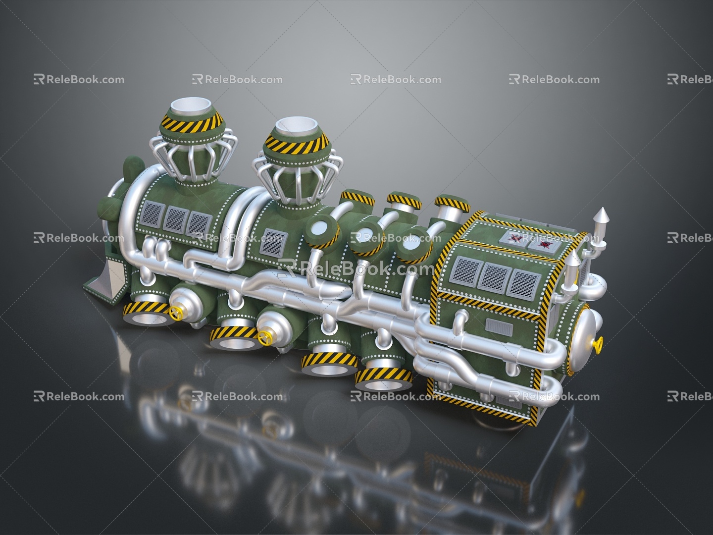 vintage train steam train train carriage locomotive head steam car carriage train vehicle 3d model