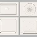 Ceiling Square Arc Ceiling Special-shaped Ceiling Arc Ceiling Embedded Spotlight 3d model