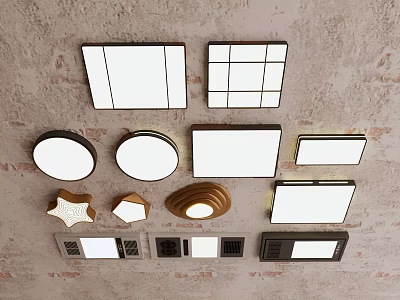 Ceiling lamp combination bedroom ceiling lamp living room ceiling lamp bathroom ceiling lamp 3d model