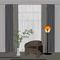 Elegant Dark Gray Curtains With Sheer Panels And Natural Light In Modern Living Room
